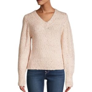 Magaschoni pale Pink tweed Alpaca blend sweater sz S NWT